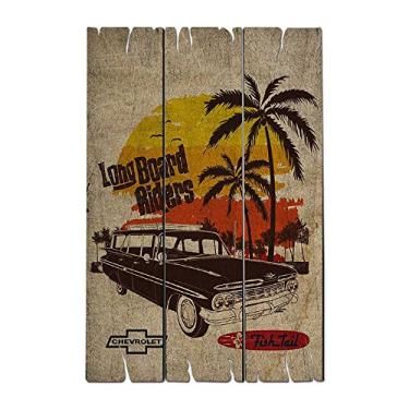 Imagem de Placa GM Beach Long Board Riders Colorido em Madeira - Urban - 50x35 cm