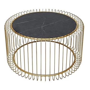 Imagem de Mesa Lateral de Metal Dourado G