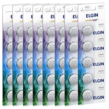 Imagem de 40 Baterias Pilhas Elgin CR2025 8 Cartelas C/ 5 Unidades