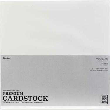 Imagem de Darice GX-2200-18 Papel cartolina de 20 peças, 30 x 30 cm, branco