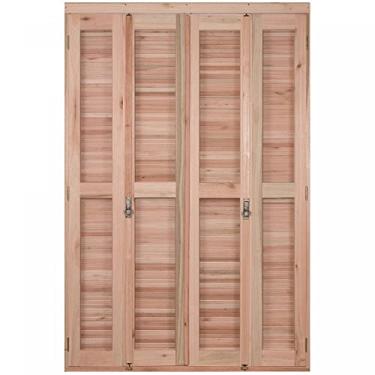 Imagem de Porta Janela com Veneziana Pantográfica e Caixilhos para Vidros Pantográficos Inteiros Rondosul Natural