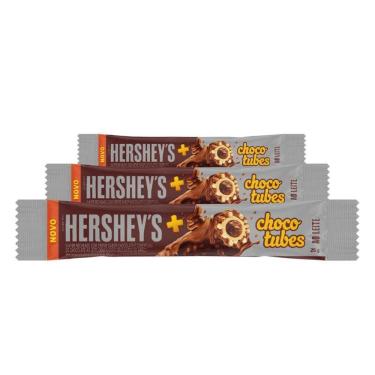 Imagem de Chocolate Hersheys 3 Unidades 25G Chocotubes Ao Leite