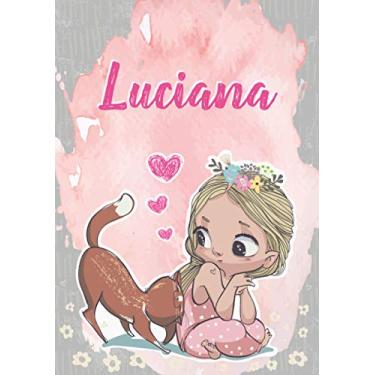 Imagem de Luciana: Taccuino A5 | Nome personalizzato Luciana | Regalo di compleanno per moglie, figlia, sorella, mamma | Design: gatto | 120 pagine a righe, piccolo formato A5 (14.8 x 21 cm)