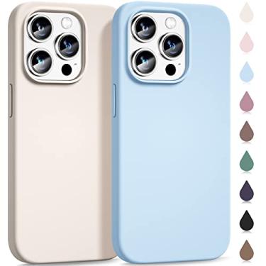 Imagem de Vipcase Capa para iPhone 14 Pro, capa de silicone líquido premium, capa protetora de corpo inteiro à prova de choque, forro de microfibra macio antiarranhões, 6,1 polegadas - azul claro