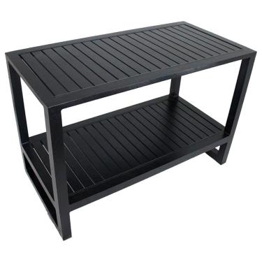 Imagem de Aparador Roma em Alumínio com Tampo Ripado para Área, Cozinha, Sala e Edícula Trama