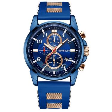 Imagem de relógios de Pulso Masculino Impermeável Pulseira Silicone Design Classico