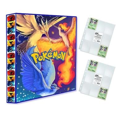 Imagem de Pokémon Tcg Álbum Pasta tipo Fichário para Cards - Pássaros Lendários + 20 folhas plásticas de 9 bolsos YES