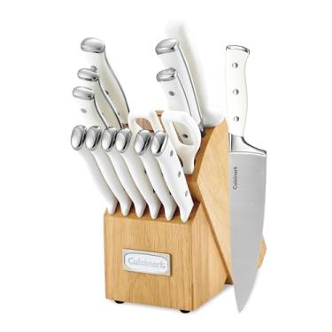 Imagem de Conjunto de facas Cuisinart C77WTR-15P Classic com 15 peças, branco