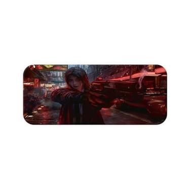 Imagem de Mouse Pad Gamer Cyberpunk Sci-fi Anime Extra Grande 90x40 costurado (2)