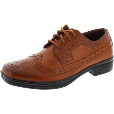 Imagem de Deer Stags Sapato social masculino Ace formal Wingtip Brogue Oxford para igreja, uniforme escolar, graduação/bagagem, Bolsas, Malas, 10 Toddler
