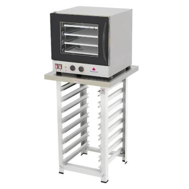 Imagem de Kit Forno Turbo Eletrico Fast Oven Prp-004 G2 Preto 127V + Bancada Mes-004 - Progas