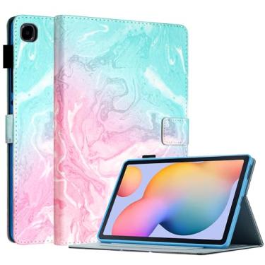 Imagem de Capa para Samsung Galaxy Tab S6 Lite de 10,4 polegadas com suporte de caneta S modelo 2022 2020 (SM-P610/P613/P615/P619), Smart Auto Wake/Sleep, capa fólio de couro PU com suporte multi-ângulo, rosa menta