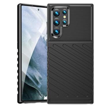 Imagem de GTBDEKI Capa de celular para Galaxy S22 Ultra, capa para Samsung S22 Ultra SM-S908U, capa traseira de silicone TPU flexível de borracha antiarranhões à prova de choque para Samsung Galaxy S22 Ultra 5G