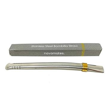 Imagem de Palha de erva mate Novomates Easy Clean - Bombilla Mate for Mate Tea Drinking Straw - Canudo Stanley Steel Mate de grau alimentício - Bombilla Stanley Steel para Mate (copo mate ou cuia mate não