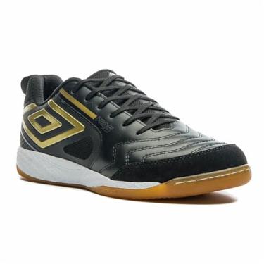Imagem de Chuteira Umbro Pro 5 Bump Futsal Preta e Dourada 40