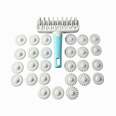 Imagem de E de Pastelaria de Rolo de Roda de Plástico Doméstico Corr de Roda E de Cozimento Cozinha Diy Ferramenta de Cozimento Para Massa Treliça Biscoitos Pizza Pão Pastelaria 37 Peças