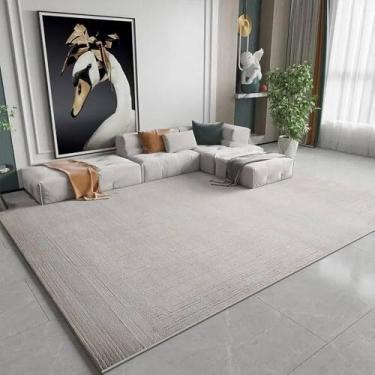 Imagem de Tapete cinza para sala de estar, tapete grande de luxo, leve, para escritório, corredor, chão, quarto, cabeceira, decoração, tapete para os pés, E, 300x400cm 118x157 pol.