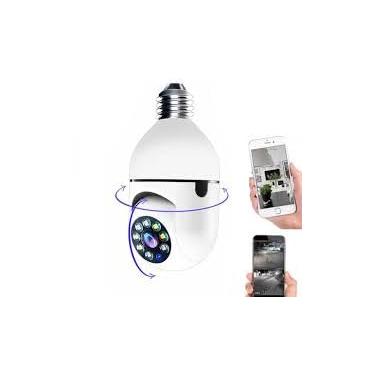 Imagem de Camera Lâmpada Wifi Ip Segurança Panorâmica Giratória 360 1080P com Visão Noturna Pet