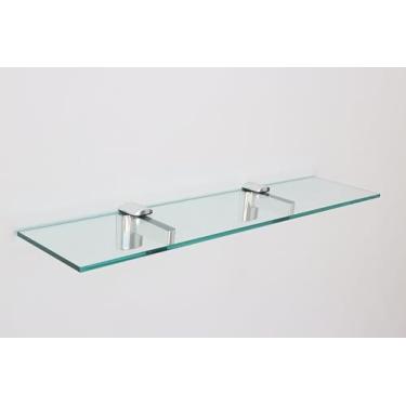 Imagem de Prateleira de Vidro Para Quarto Suporte Pelicano Branco