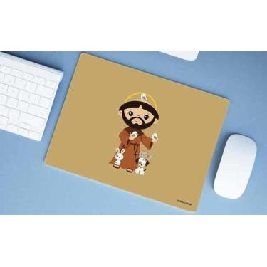 Imagem de Mouse Pad Emborrachado Personalizado Grande São Francisco de Assis - D