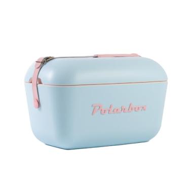 Imagem de Polarbox Lancheira retrô para praia, vintage, piquenique, bolsa térmica portátil, viagem, acampamento, caminhada, estilo anos 90, caixa de gelo, média, leve para latas, cervejas e bebidas seltzer, 12