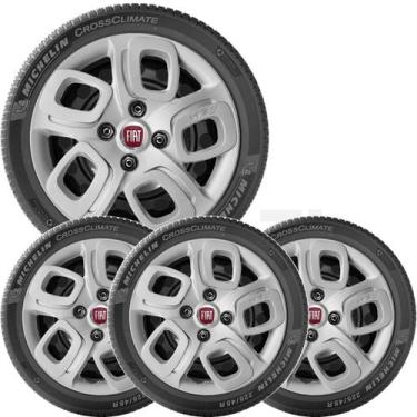 Imagem de 4x Calota Fiat Uno Palio Mobi Aro 14 Emblema Original 223cb - grid