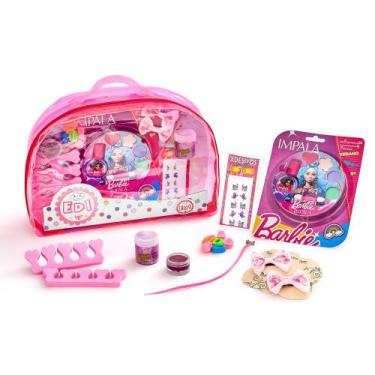 Imagem de Kit beleza Fashion Teen Maquiagem Esmalte Barbie Bolsa Infantil Menina
