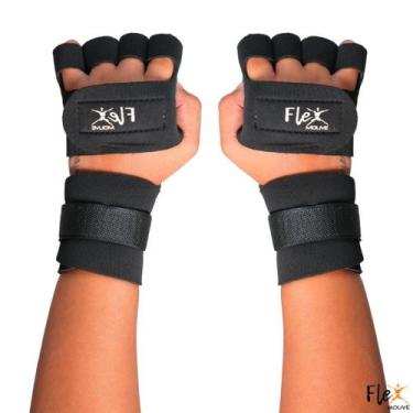 Imagem de Luva De Academia Com Munhequeira Para Musculação Par De Luvas Treino N