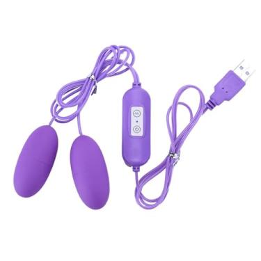 Imagem de Vibrador bala brinquedos sexuais para mulheres casais velocidade ajustável vibrador USB ponto G ovo vibratório(Double)