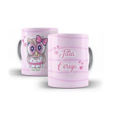 Imagem de Caneca Porcelana Família Titia Coruja - Villa Caneca