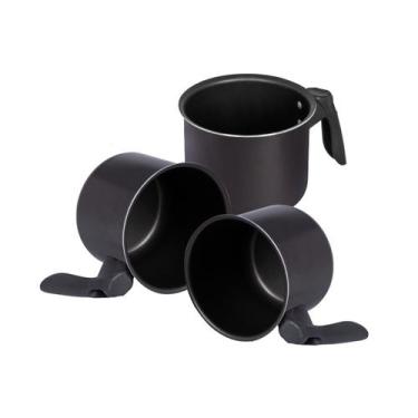 Imagem de Jogo Canecão Antiaderente 3 Peças 12cm 14cm 16cm Teflon - Cozillar, Pr