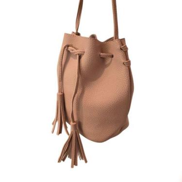 Imagem de Bolsa Saco Transversal Espaçosa Feminina Casual - Teruma, Bege