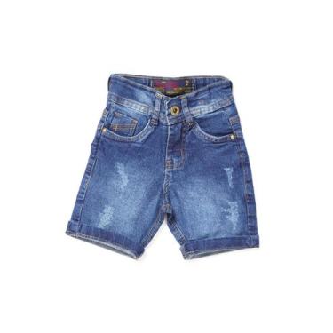 Imagem de Bermuda Jeans Azul Para Bebês Do 1 Ao 3 - King Boy, 1