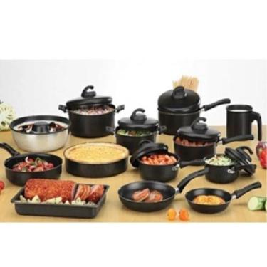 Imagem de Conjunto de panelas teflon preto 13 peças antiaderente - Marpal