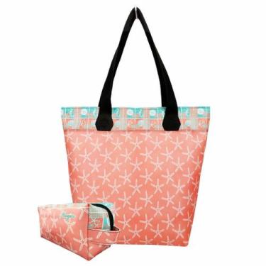 Imagem de Bolsa Feminina e Necessaire Estrela-do-Mar Salmão Magicc Bolsas