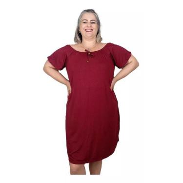 Imagem de Vestido Feminino Plus Size Ciganinha Manga Curta Midi - Coalizão Fashi