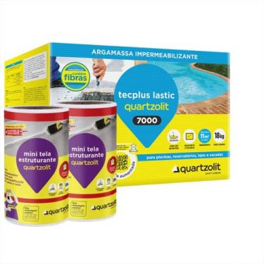 Imagem de Impermeabiliza Tecplus Lastic 18kg + 2 Telas Estruturante 5 Mts - Quar