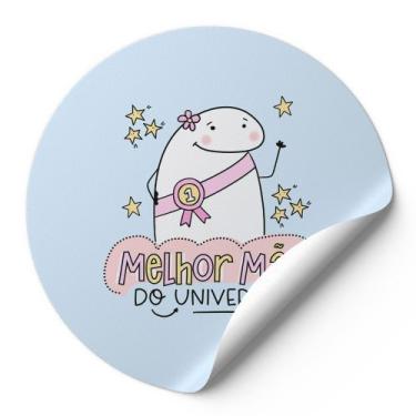 Imagem de Etiquetas Adesivos Redondos Meme Bentô Dias Das Mães Melhor Mãe Do Uni
