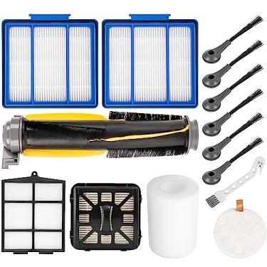Imagem de BlueStars Kit de acessórios para aspirador robô Shark IQ AV1010AE R101AE RV1001AE AV911S AV993 RV1000 UR1000SR - 1 escova principal, 6 escovas laterais, 4 kit de filtros, 1 espuma pré-motor +