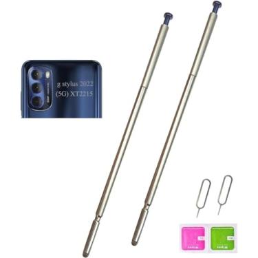 Imagem de [Pacote de 2 canetas] para Moto g Stylus (5G) 2022 Caneta de reposição XT2215 Stylus Pen peças de reposição para Moto-rola Moto G Stylus (5G) 2022 XT2215 XT2215-1 XT2215-4 6,8 polegadas (azul