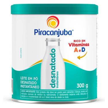 Imagem de Leite em Pó Piracanjuba Desnatado Instantâneo Lata 300g