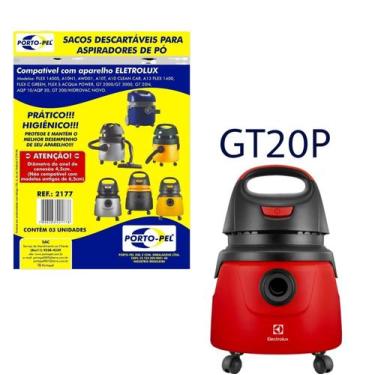 Imagem de Kit 3 Sacos Aspirador de Pó Electrolux - GT20P (2177) - Porto-Pel