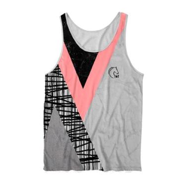 Imagem de Regata Blusa Masculina Estampa Full Linhas Fracionadas Moda - w2store,