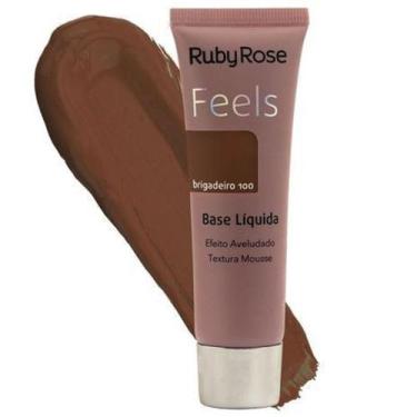 Imagem de Kit c/ 06 unidades base liquida feels brigadeiro 100 ruby rose
