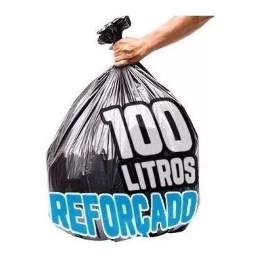 Imagem de Saco De Lixo 100 Litros 100 Un Preto Reforçado Oferta - HIGIPACK