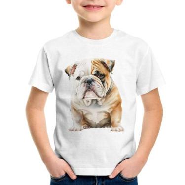Imagem de Camiseta Infantil Bulldog-Inglês - Foca na Moda, Branco, 12