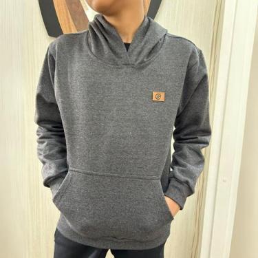Imagem de Blusa de Moletom Infantil Juvenil Menino Bolso Canguru Capuz - Paraíso