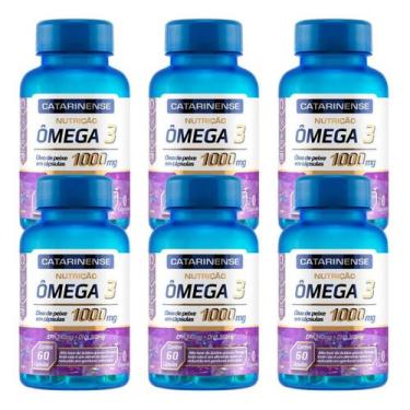 Imagem de Kit 6 Suplemento Vitamina Ômega 3 1000mg 60Cps - Catarinense