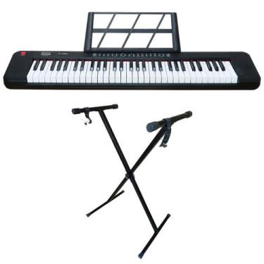 Imagem de Teclado musical 61 teclas waldman wts-100 bk