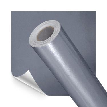 Imagem de Papel de Parede Adesivo Lavavel Laca Alto Brilho Cinza Azulado - Open 